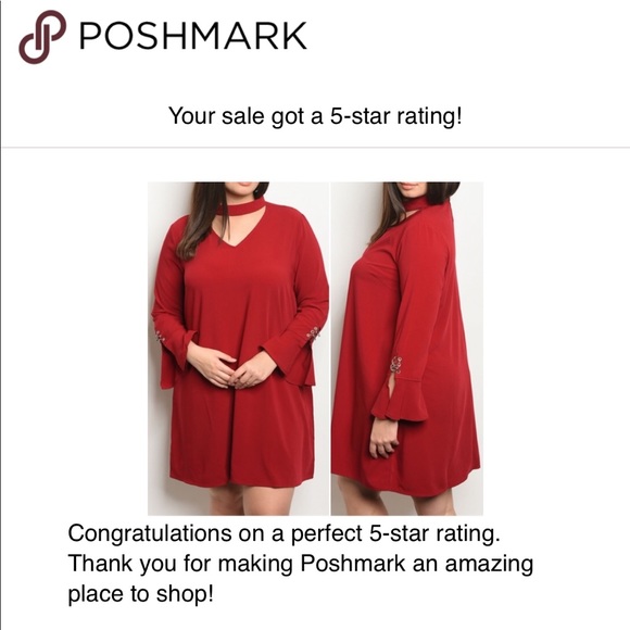 RED WINE CHOKER DRESS 1x, 2x & 3X - Picture 2 of 3